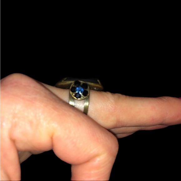 🚫sold Gorgeous vintage Navy blue cameo ring - Picture 4 of 8